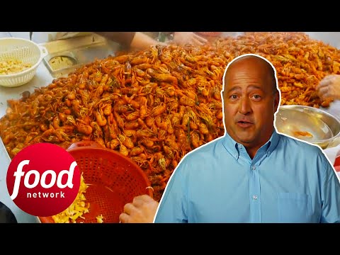 How Supersize Cajun Crawfish Boil Is Prepared | Bizarre Foods: Delicious Destinations