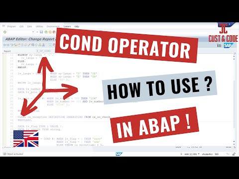 Using the COND operator in SAP ABAP [7.40] [english]