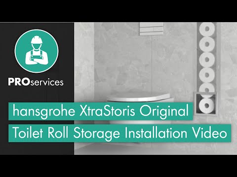hansgrohe XtraStoris Original Toilet Roll Storage Installation Video