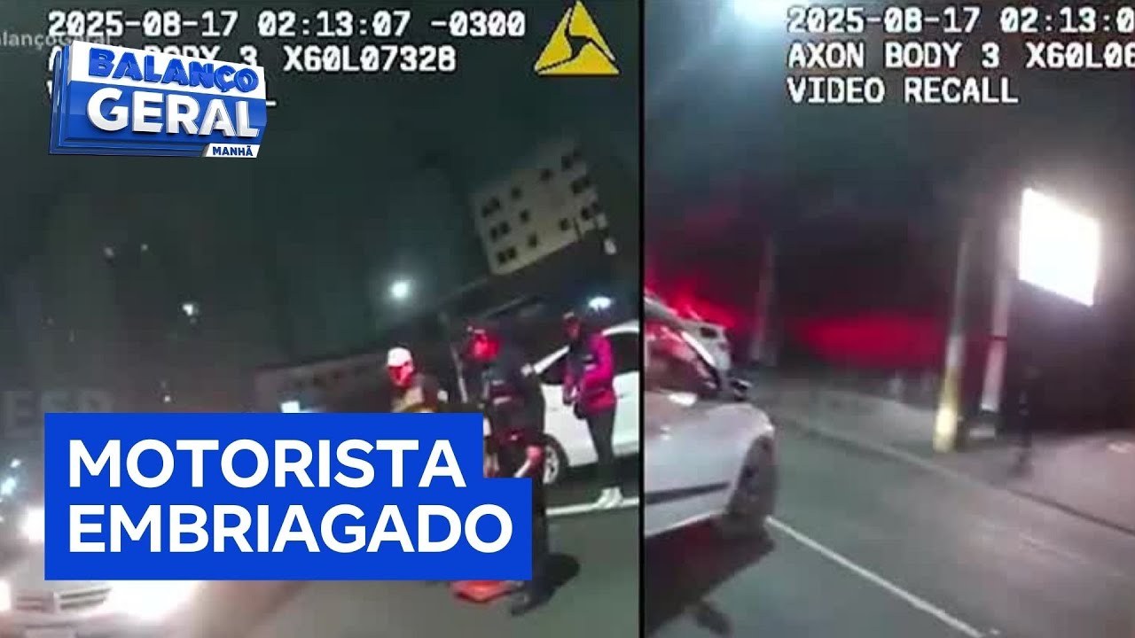 Motorista embriagado atropela policial durante blitz em São Paulo