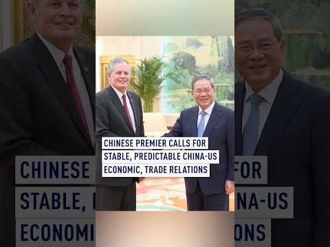 Chinese premier calls for stable, predictable China-US economic, trade relations