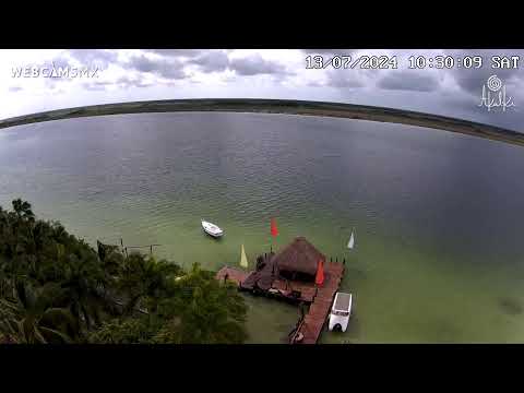 Laguna de Bacalar en vivo desde Akalki Hotel