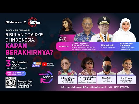 Katadata.co.id x KawalCovid19 Update Rapor "6 Bulan Covid-19 di Indonesia, Kapan Berakhirnya?"