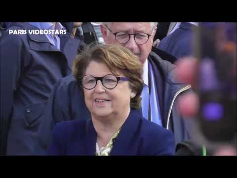 Martine Aubry maire de Lille assiste au premier relai de la Flamme Olympique le 2 juillet 2024