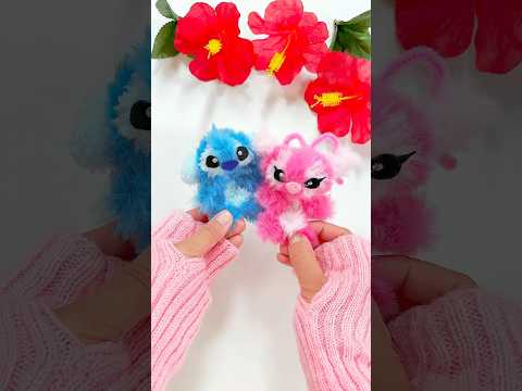 100均のモールでスティッチのガールフレンドエンジェル💖#スティッチ#stitch #エンジェル#モールドール#100均diy#ダイソー#DAISO#ハンドメイド#リロアンドスティッチ#shorts