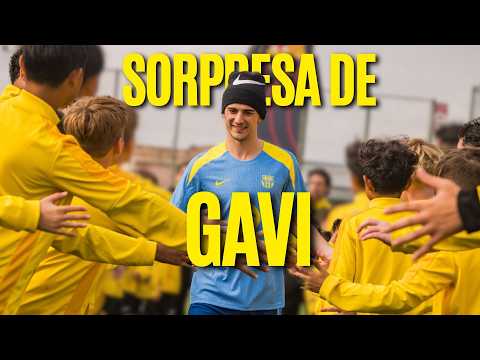 😲 Sorpresa de GAVI a niños de la BARÇA ACADEMY de AUSTRALIA en la Ciutat Esportiva 🔵🔴