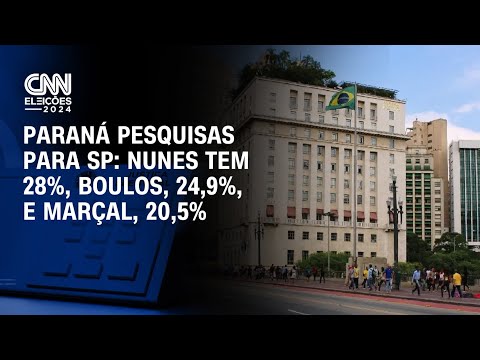 Paraná Pesquisas para SP: Nunes tem 28%, Boulos, 24,9%, e Marçal, 20,5% | CNN 360°