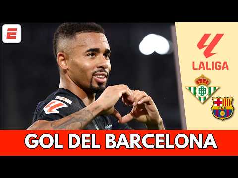 GABRIEL <strong>JESUS</strong> define tras ASISTENCIA de LAMINE YAMAL para el 3-1 del BARCELONA ante BETIS | <strong>La</strong> Liga
