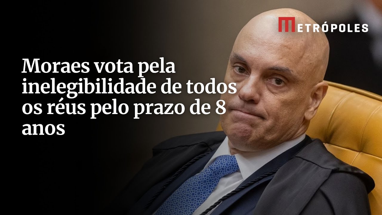 Moraes vota pela inelegibilidade de todos os réus pelo prazo de 8 anos