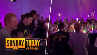 Thumbnail for the video "Ed Sheeran and DJ Martin Garrix Crash and Perform at Wedding" from TODAY