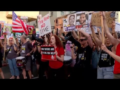 Families of hostages hold rally as Blinken meets Israeli leadership to push for Gaza cease-firen