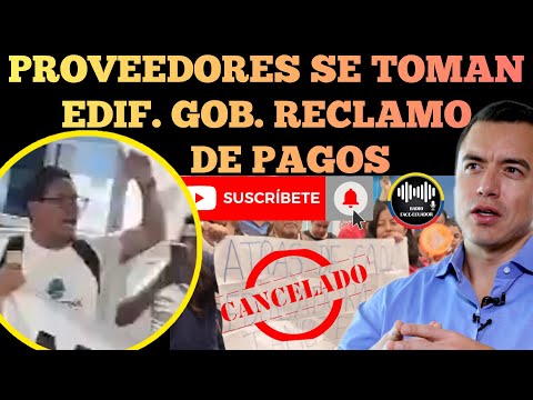 PROVEEDORES Y PUEBLO SE TOMA PLATAFORMA DE GOBIERNO EXIGIENDO SUS PAGOS A NOBOA NOTICIAS RFE TV