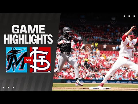 Marlins vs. Cardinals Game Highlights (4/7/24) | MLB Highlights