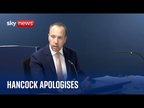 COVID inquiry: Former health secretary Matt Hancock 'profoundly sorry' for each death