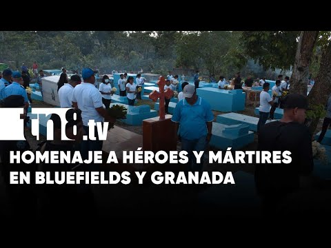 Homenaje a Héroes y Mártires en cementerios de Bluefields - Nicaragua