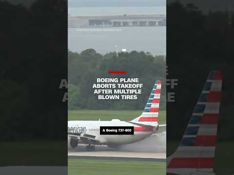 A Boeing flight aborted takeoff after smoke billowed from the tires. No injuries were reported.