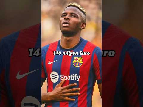 Galatasaray Osimhen için Barcelona'dan 140 milyon Euro istedi #shorts #futbol #osimhen