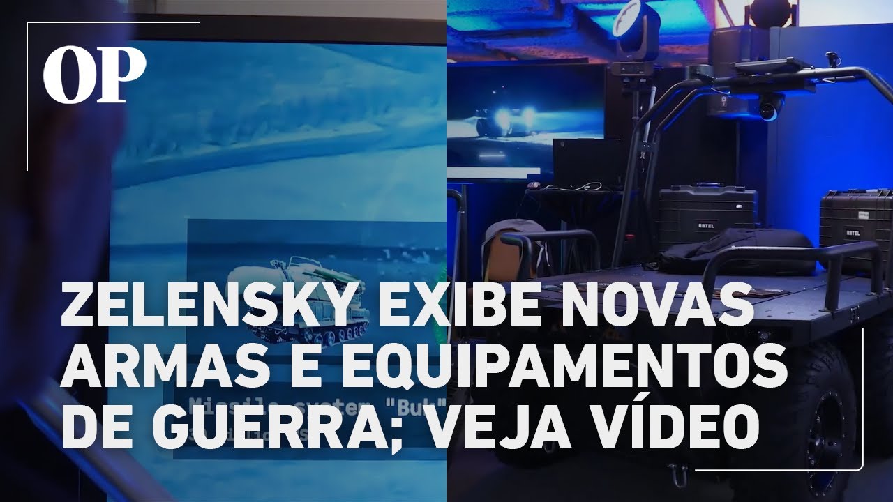 Zelensky exibe novas armas e equipamentos de guerra veja vídeo
