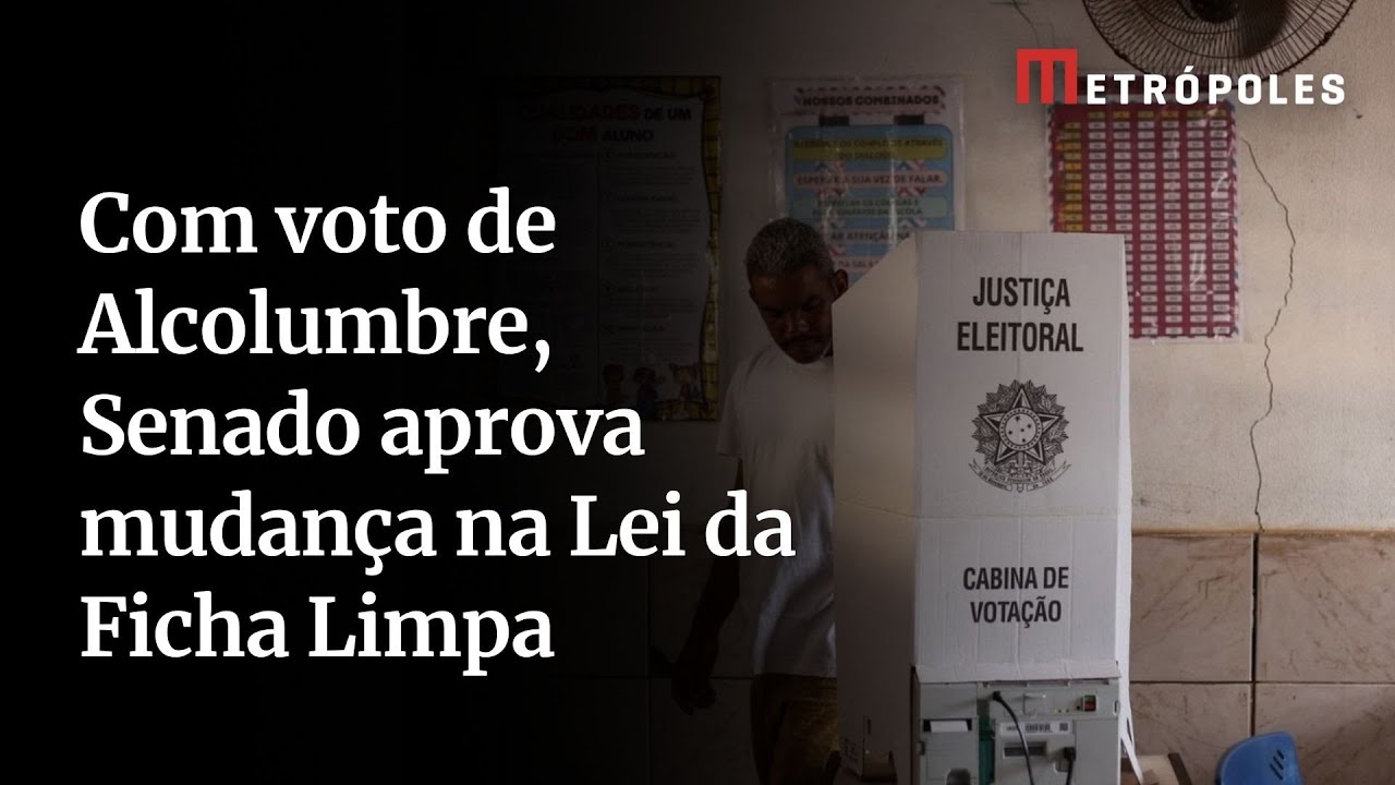 Com voto de Alcolumbre Senado aprova mudança na Lei da Ficha Limpa