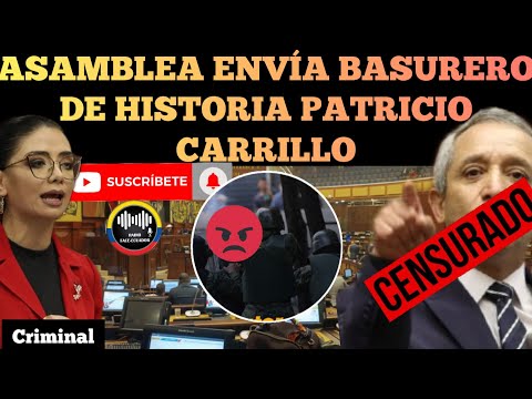 ASAMBLEA PONE A PATRICIO CARRILLO EN EL BASUSERO DE LA HISTORIA Y CENSURA CON 105 VOTOS NOTICIAS RFE