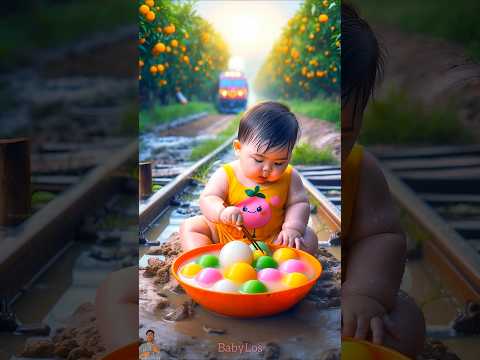 ❤️ Evolution of Baby: Train Attack on Baby for Food Eating #cat #cute #love #shorts BabyLos 55