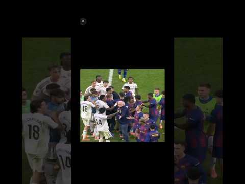 Real Madrid versus Barcelona fight🔥👊🏻💪🏻                         #viral #football #realmadrid