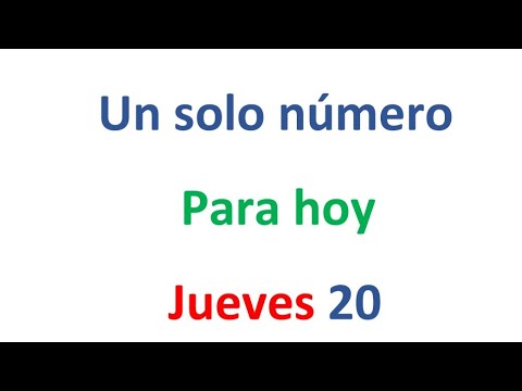 Un solo número para hoy Jueves 20 de FEBRERO, EL CAMPEÓN DE LOS NÚMEROS