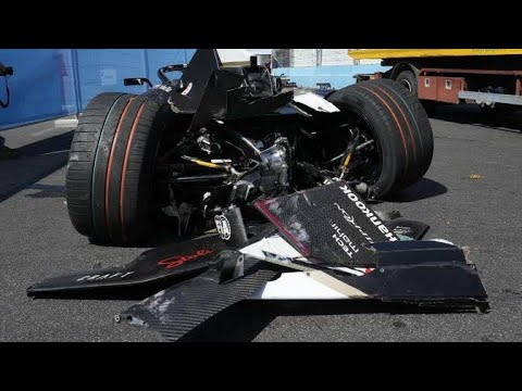 Sam Bird Crash - Formula E Crash Rome - Formula E race six-car crashes - Rome E-Prix crash 2023