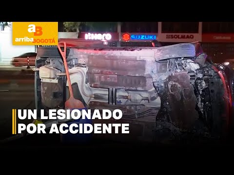 Carro se volcó tras aparatoso accidente de tránsito en Puente Aranda | CityTv