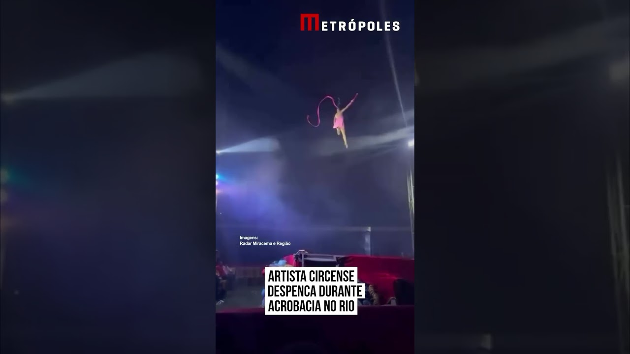 Artista circense despenca durante acrobacia no Rio