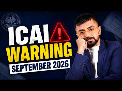 This Could Be ICAI’s Biggest Trap | CA Exams September 2026 | Neeraj Arora
