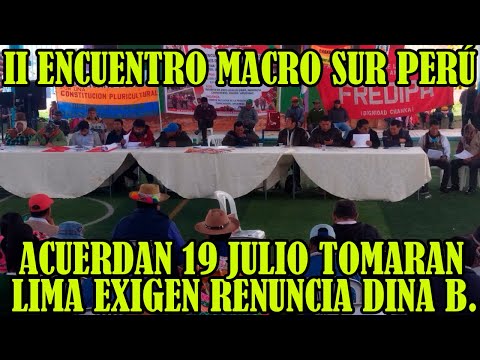 DINA BOLUARTE TIEMBL4 EL 19 DE JULIO LAS REGIONES DEL PERÚ TOMARAN LIMA PIDEN SU RENUNCIA..