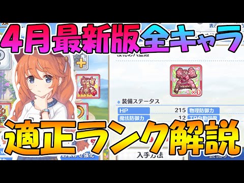 【プリコネR】４月最新版全キャラ適正ランク解説！【鎧は付けないほうが良い】