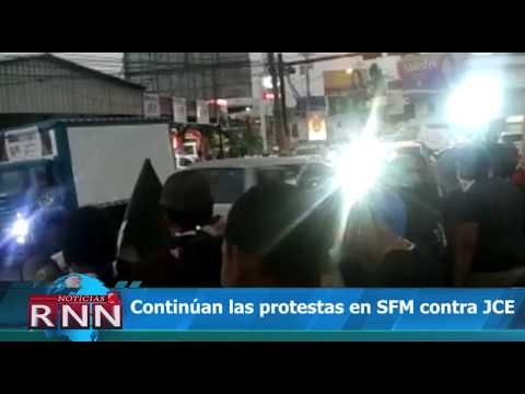 Continúan las protestas en San Francisco de Macorís contra JCE