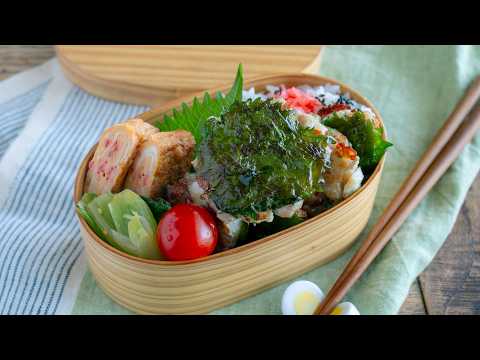 「今日のお弁当、家族に大好評でした」長芋と豚のチーズおやき弁当#1066  #bento  #ideas #Japanese