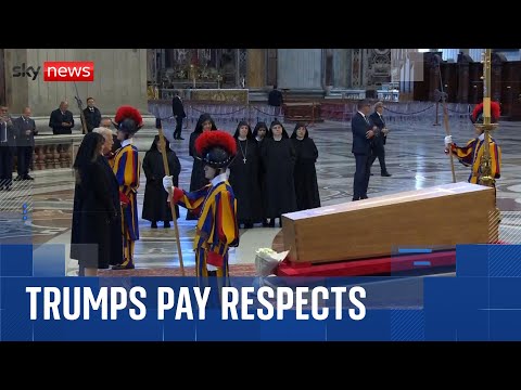 Pope Francis's funeral: Trumps pay respects to Pope