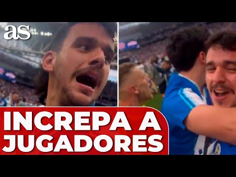 AFICIONADO del ESPANYOL INCREPA a DOS JUGADORES del OVIEDO