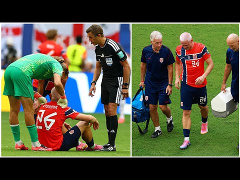 Julian Ryerson forced off injured Norway vs England world cup quarter-final