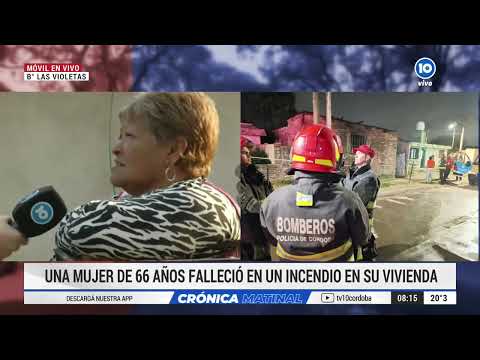 Una mujer de 66 años murió en un incendio en su hogar