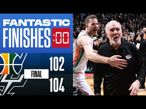 Final 1:17 WILD ENDING Spurs vs Jazz video clip 