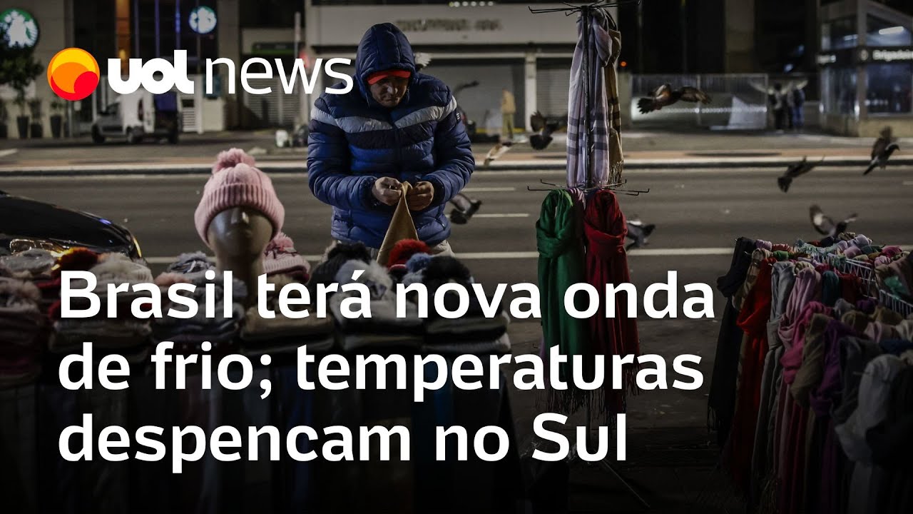 Nova onda de frio atinge país temperaturas despencam no Sul e SP deve ter chuva contínua