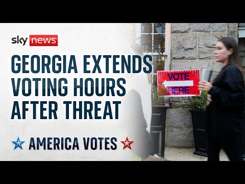 America Votes: Georgia extends voting hours after bomb threats