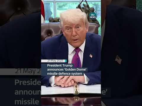President Donald Trump has announced his plans for a ‘Golden Dome’ #itvnews #donaldtrump