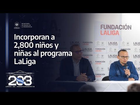 Gobierno del Presidente Nayib Bukele suma más niños al programa LaLiga Valores y Oportunidad