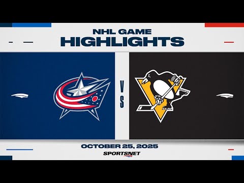 NHL Highlights | Blue Jackets vs. Penguins - October 25, 2025