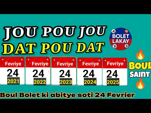 Jou pou Jou, Dat pou Dat | Boul ki abitye soti 24 Fevrier #bolet #boulsaint #tchala