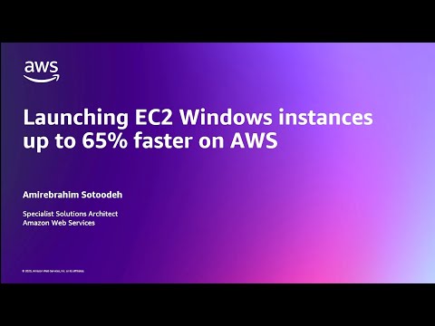 Launching EC2 Windows instances up to 65% faster using Amazon EC2 Windows Fast Launch