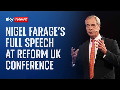 Nigel Farage, Richard Tice and Lee Anderson deliver speeches at Reform UK conference - In full