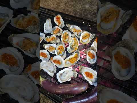 Grilled oysters