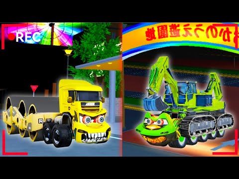 Full Movie There's Horror Secret Place Road Roller VS Green Excavator 😱 SAKURA SCHOOL SIMULATOR
